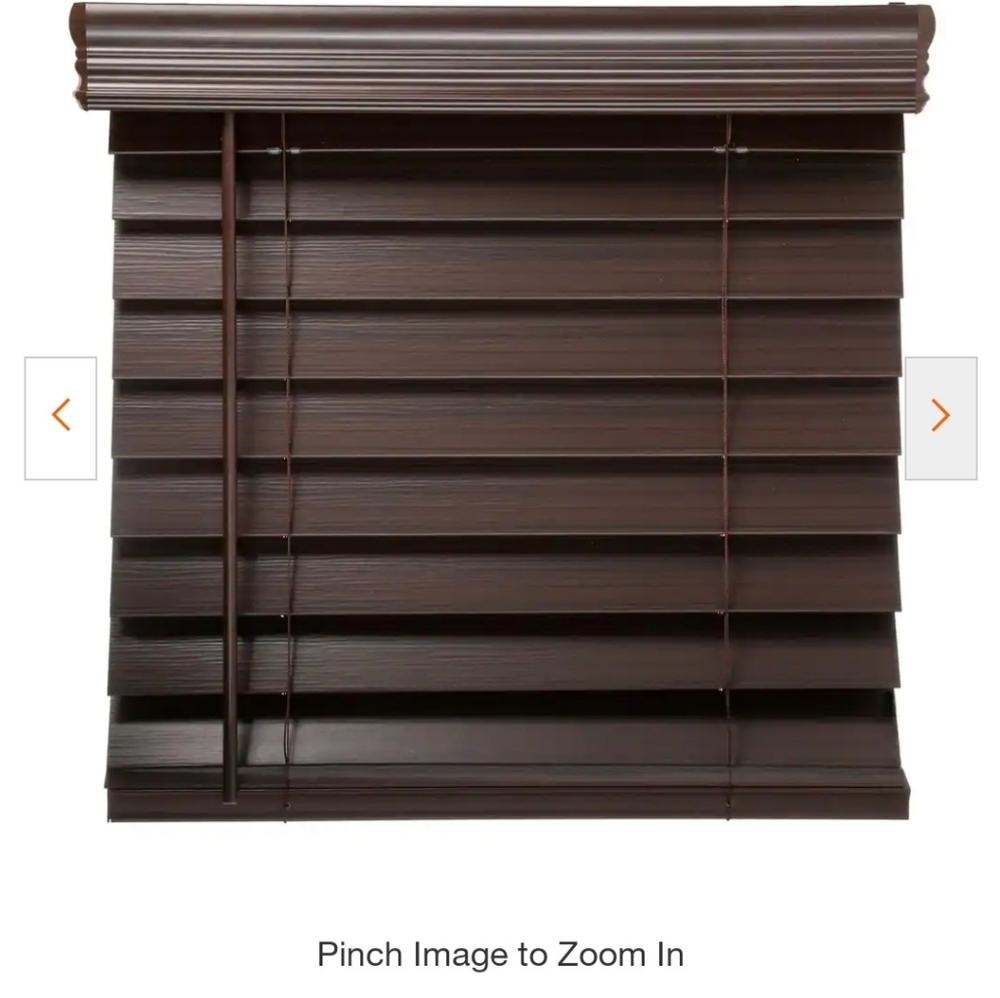 Espresso Cordless Room Darkening 2.5 in. Premium Faux wood blinds